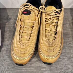 Nike Air Max 97 OG ..Golden Bullet 2023 Men's Gold and Black Sneakers